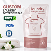Emballage de détergent à lessive personnalisé de 500ml 1000ml Design personnalisé pochette de bec de shampoing debout pour sac de bec d'emballage de gel liquide