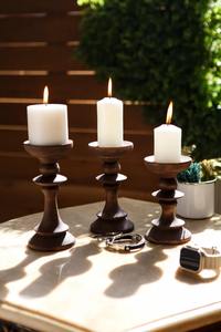 Fournisseur en gros de bougeoirs en bois pour la décoration de table, utilisés dans les mariages, les fêtes, les hôtels, les cafés, disponibles au prix d'usine - Product Image 5