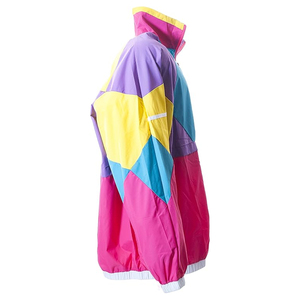 Veste coupe-vent légère à blocs de couleurs pour hommes et femmes imperméable avec fonction de taille plus Vente en gros Vintage Retro 80s 90s - Product Image 3