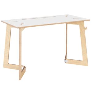 Escritorio de oficina convertible modular Esposit moderno con tela ecológica en madera contrachapada de abedul para uso comercial - Product Image 2