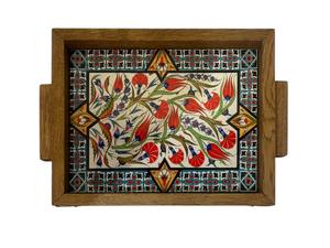 Bandeja de Servicio de Diseño con Recubrimiento de Esmalte de Madera MDF, Bandeja de Mesa de Alta Calidad para Hoteles y Restaurantes - Product Image 2