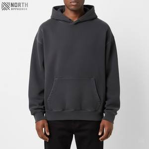 Haute qualité plaine unisexe hommes hiver solide à capuche polaire sweat à capuche Polyester/coton coupe régulière poche - Product Image 1