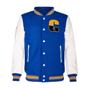 Chaquetas de béisbol Varsity bordado personalizado Chenille parches Varsity Bomber Letterman College chaqueta de invierno de talla grande para hombres - Product Image 1