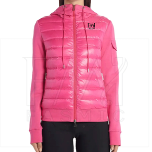 เสื้อแจ็คเก็ตพัฟเฟอร์ผู้หญิงทรงเข้ารูป ผ้าโพลีเอสเตอร์ 100% สีตามสั่ง แจ็คเก็ตถักแบบฟองอากาศ แขนยาว กันน้ำ เป็นมิตรกับสิ่งแวดล้อม - Product Image 2