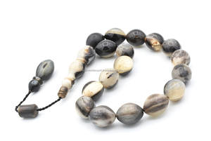 Cuerno de búfalo REAL Oración islámica 33 Cuentas Tasbih Misbaha Rosario musulmán Tasbih 33 Sibha Cuentas DE PREOCUPACIÓN Regalo musulmán 8mm Tasbih Por FWE - Product Image 2