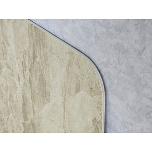 High-End Contemporary <b>Dining</b> <b>Table</b> MB041 140x80cm Cloud-Design Ceramic Top Assembled Sintered Stone and Wooden Base - Product Image 4