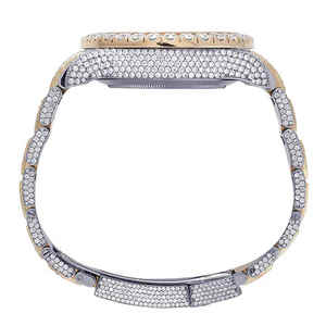 Montre pour homme au look diamant haut de gamme Montre-bracelet en acier inoxydable étanche à mouvement à quartz élégant pour cadeau et ocns - Product Image 5