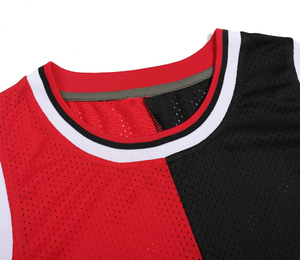 Maillot de basket-ball personnalisé avec patch brodé, en maille polyester, tenue d'équipe, nom et numéro du joueur personnalisés, vêtements de sport athlétiques, col en V - Product Image 4