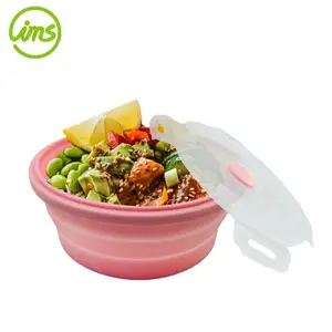 7.1"Collapsible Silicone Food Storage Containers with Airtight Lids