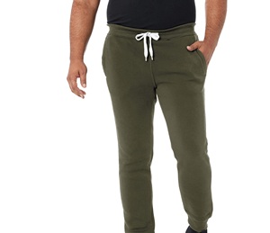 Pantalones Deportivos de Algodón Verde Oliva para Hombre, Cintura Elástica con Cordón, Estilo Casual, Bolsillos Laterales, Peso Medio, para Otoño - Product Image 6