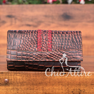 Pochette en cuir véritable Stylish Wallet Clutch Multi Card Holder Purse Clutch Credit Card Wallet Recycled Leather Clutch for Women's Use - Product Image 1