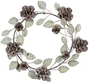 Metal Autumn Leaf Wreath Great Quality Beautiful for Home Wall Decorative Item - Product Image 5