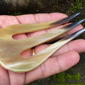 Polished Finish Buffalo Horn <b>Hair</b> <b>Pins</b> <b>for</b> Women's Ox Horn <b>Hair</b> Styling Stick Natural Accessory - Product Image 1