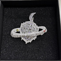 Colgante CZ con forma de nube de galaxia nebulosa helada para hombre, estilo hip hop, circonita 5A brillante, estilo rapero, suministro de fábrica