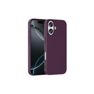 Coque en silicone liquide premium Zore Mara Series pour iPhone 17 et iPhone 14 Plus A50 - Housse de protection arrière en violet foncé - Product Image 1