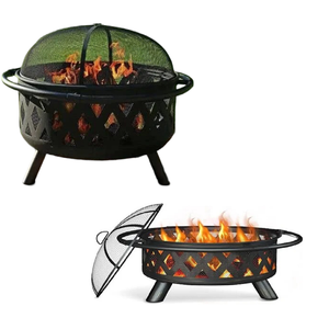 Grand foyer économique en métal enduit de poudre noire pour le jardin avec affichage de ferme - Product Image 3