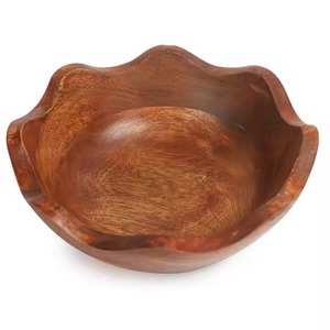 H.M.A Handicrafts Acacia Wooden <b>Bowl</b> Natural Grain Finish Disposable Decorative <b>Bowl</b> for Salad <b>Snacks</b> Fruits or Dining Use - Product Image 4