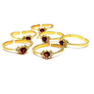 แหวนเพชรธรรมชาติและเพทาย ชุบทอง เงินแท้ 925 ประดับแบบ Bezel Setting แหวน Eternity สำหรับงานแต่งงานและหมั้น เป็นของขวัญ - Product Image 1