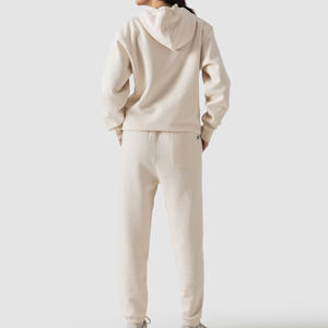 Survêtement pull à capuche et pantalon de survêtement pour femmes sweat survêtement ensemble 100% coton polaire 2 pièces ensemble survêtements pour femmes - Product Image 3