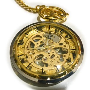 Montre steampunk en laiton antique frappante, pièce de collier unique en chiffres arabes creux, charme vintage et mécanique. - Product Image 3