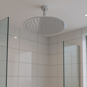 Soffione Doccia Moderno Design Italiano in Acciaio Diametro 20cm Koricini - Product Image 3