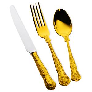 Logotipo personalizado hecho en India tenedor cuchara cuchillo vajilla cubiertos juego de cubiertos de acero inoxidable acabado plateado - Product Image 3