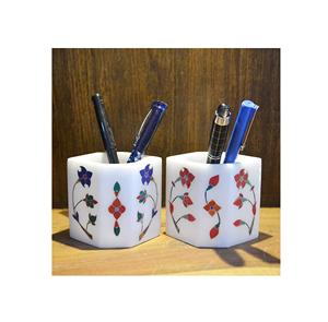 Environmentally Office Home Table Desk Accessories Multi Functional 100% Pure Marble <b>Pen</b> Pencil Holder Customize Size With Sale - Product Image 3