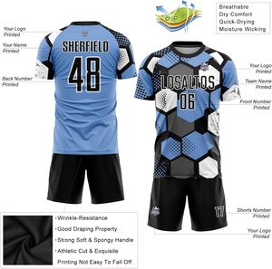 Uniformes de football Fournisseur OEM Kits sur mesure pour clubs avec logos d'équipe sublimés et finition professionnelle - Product Image 3