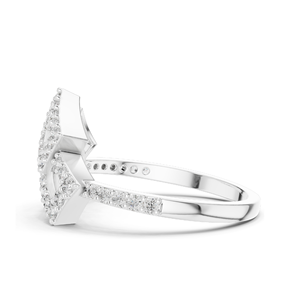 Bague géométrique en diamant de laboratoire pour femme, clarté VVS-VS EF, disponible en or 18 carats, 14 carats, 10 carats et argent 925, rose, jaune - Product Image 6