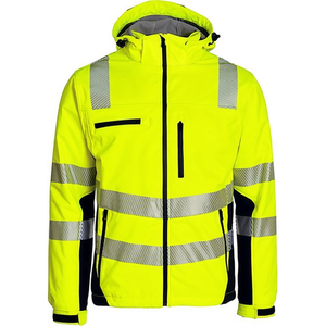 Winter <b>High</b>-<b>Visibility</b> Yellow-Black <b>Softshell</b> <b>Jacket</b> PREVENT TRENDLINE Promotional Hoodies & Sweatshirts - Product Image 2