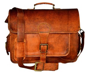 Haute qualité en cuir véritable mallette pour ordinateur portable Style décontracté bureau messager croix corps sac à bandoulière lettre décoration hommes femmes - Product Image 2