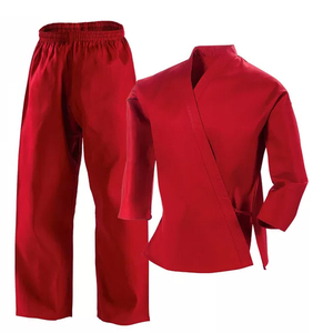 Traje de Karate de algodón ajustable de doble extremo MMA Equipo de Boxeo Jiu Jitsu Kimono liso teñido estiramiento entrenamiento de artes marciales 180g - Product Image 5