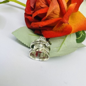 แหวนเงินโกเมนอความารีนธรรมชาติแหวนพลอยโกเมนสีฟ้าสำหรับผู้หญิงทำด้วยมือเครื่องประดับโบฮีเมียนของขวัญครบรอบ - Product Image 3