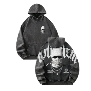 OEM Custom Design 100% Cotton Made Drop Shoulder Vintage Wash Hoodie With Screen Printing Heavyweight 400 & 450 GSM Hoodies - Product Image 2