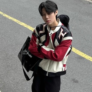 Veste bomber en cuir véritable pour homme, course automobile, hiver, rue, haute rue, imperméable, respirante, fermeture éclair, coupe-vent pour moto - Product Image 3