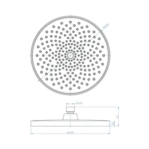 HERA Rainshower System with Single-lever <b>Shower</b> <b>Mixer</b> Set 8203 Gun Metal Round Rain <b>Shower</b> <b>Head</b> - Product Image 2