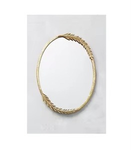 Customized Design New Look Metal Wall Mirror Gold Plated Frame Latest Wall Mounted Mirror for Home Decoration - Product Image 2