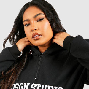 Venta caliente de gran tamaño de las mujeres personalizadas pulóver con capucha chándal con logotipo gimnasio ajuste pantalones de chándal Streetwear Joggers conjunto - Product Image 3