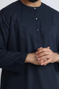 Túnica Árabe de Alta Calidad al por Mayor, Jubba para Hombre de Oriente Medio, Ropa Islámica, Tallas Grandes, Colores Personalizados, Servicio OEM de Algodón - Product Image 5