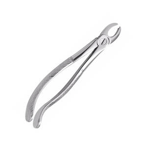 Fórceps de extracción dental con acabado satinado No. 150 y 151 Fórceps manuales de cirugía oral con mango curvo dentado - Product Image 2