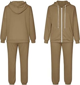 Survêtement Jogging Femme Tendance en Polaire Respirant à Capuche Coupe Slim Vintage Coton Sportswear Coupe Classique Design Personnalisé Uni - Product Image 3