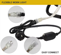 Bande lumineuse LED étanche 220V 2835 180Led/m Trois rangées Bande lumineuse flexible Blanc froid Blanc chaud Rouleau de 50M Éclairage extérieur