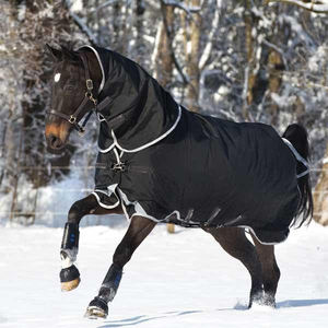 600 Denier High Neck Luxury Horse Turnout <b>Rug</b> <b>Waterproof</b> Oxford and Polycotton Fabric for <b>Outdoor</b> Horse Protection - Product Image 4
