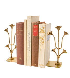 Support de livre lourd personnalisé en métal et organisation de bureau, support de livre en métal moulé en forme de palmier doré, supports de livre modernes pour étagères - Product Image 5