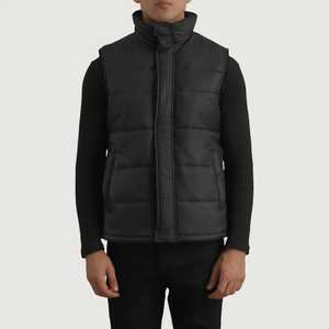 Breathable Mens Casual Puffer Vest Slim Fit Quilted <b>Sleeveless</b> Jacket Lightweight Warm Outdoor Winter Wear - Product Image 3