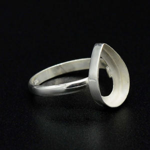 Impresionante impresión 925 plata esterlina 7-30 MM Collet Cup anillos de oro plata sólida anillo de bisel liso encontrar joyería fina - Product Image 5