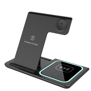 Base de Carga Inalámbrica Rápida 3 en 1 <span class=keywords><strong>QI</strong></span> de 15W, Soporte para iPhone, Reloj y Auriculares, Gran Venta - Product Image 2