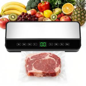 Mesin Vacuum Sealer Makanan Otomatis 120W dengan Pemotong Terintegrasi dan Gulungan Kantong, Daya Hisap Tinggi 65kPa, 9 Tingkat Suhu - Product Image 1