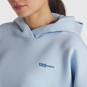 เสื้อฮู้ดลำลองของผู้หญิงผ้า320กรัมย้อมสีล้วนมีฮู้ดด้านหน้าราคาถูกสไตล์ใหม่สำหรับฤดูหนาว - Product Image 2