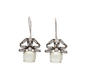 Pendientes de plata de ley 925 con forma redonda, Gema doble de perla, novedad - Product Image 1